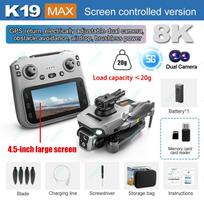 K19 Max GPS Drone 360° Laser Obstacle Avoidance Panoramic Shooting 5G RC Airdrop Device Drone Optical Flow Positioning Gift Toy