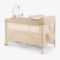 Dviejų lygių kelioninė lovytė KikkaBoo Nighty Night Beige