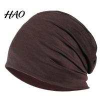 Cycling Beanie Spring Fall Skull Baggy Unisex Solid Color Elastic Men Women Hat Thin Protective Street Dance Brimless Running Headwear kava
