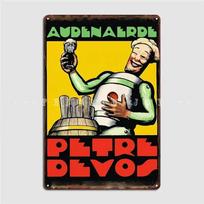 1930s auden aerde petre-devos belgische Bier werbung Retro-Stil Metall Plakette Poster Wand dekoration Wohnzimmer Zeichen Poster 20X30CM