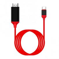 Usb C To Hdmi-Compatible 4k/30hz Video Cable 1080p Type C 3.1 Hdtv Cord Same Screen For Macbook Pro Chromebook Pixel raudona