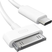 30 kontaktų į USB C adapteris Įkrovimo duomenų laidas, skirtas 4 4S 3GS IPad 3 2 1 IPod USBC C tipo į 30 kontaktų įkrovimo laido priedai 1m