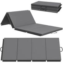Sulankstomas gimnastikos kilimėlis 180 x 80 x 5 cm, pilkas