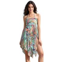 Mini Thin Cover Up Dress Polyester Fiber 81.3 cm 1 Pc Size#M mėlyna