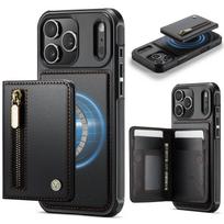 Suitable for iPhone 17 card slot phone case, Samsung S25 phone leather case, Apple 16 two-in-one magnetic card holder iPhone17ProMax juoda
