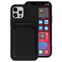 Compatible with Apple 16 card slot phone case, integrated card holder, full protection for iPhone 12 and 13, liquid silicone protective cover 17 juoda