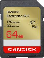 SANDISK 64GB Extreme GO UHS-I U3 V30 SD memory card (SDSDXGN-064G-GNCIN)