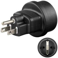 Goobay Travel Adapter Europe to USA/Japan travel adapter, black (95308)