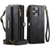 Suitable for iPhone 17 flip phone case, retro wallet, S25 phone leather case, Samsung A16 card slot protective case iPhone17 ProMax juoda