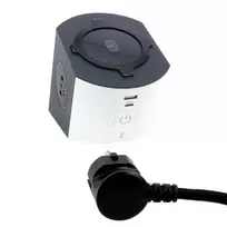 Legrand 049412 įkrovimo stotelė su 2 kištukiniais lizdais, Qi belaidžiu įkrovimu ir USB prievadais