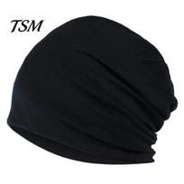 Men Women Spring Hat Fall Skull Beanie Baggy Unisex Solid Color Elastic Thin Protective Street Dance Brimless Running Headwear juoda
