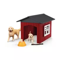 Šunų namelis su auksaspalviu retriveriu Schleich FARM WORLD