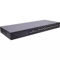 Tinklo jungiklis Switch InLine ® Gigabit 24 prievadų, 1Gb/s, 19" 1U, metalinis, be ventiliatoriaus | 32324O | 4043718298129