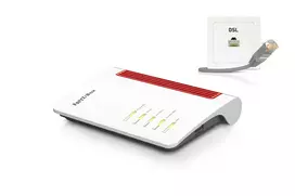 FRITZ!Box 7530 bezvadu maršrutētājs Gigabit Ethernet divjoslu (2.4 GHz / 5 GHz) Melns, Sarkans, Balts | 20002839 | 4023125028397