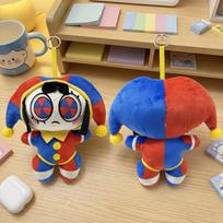 The Amazing Digital Circus Pomni Plush Keychain 15cm Cute Clown Jester Stuffed Doll Soft Pendant Bag Accessories Gift