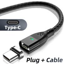 Magnetinis laidas 3A USB Magnetinis telefono įkroviklis Duomenų laidas USB Type C laidas Magnetinis greito įkrovimo laidas Micro USB įkrovimo laidas 1m(3.3ft)