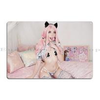 Nuostabus Belle Delphine Cosplay Seksualios Merginos Plakatas Meno Spaudiniai Namų Sienų Dekoras Metalo Plokštelė Plakato Plokštelės Individualus Dizaineris 20x30cm