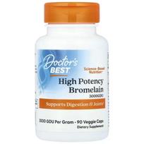 Doctor's Best High Potency Bromelain 3000 GDU - 90 Veg kapsulių