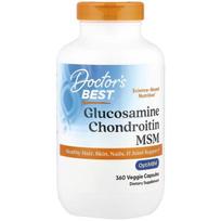 Doctor's Best Gliukozaminas Chondroitinas MSM - 360 kapsulių