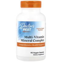 Doctor's Best Multi-Vitaminas su Vitashine D3 ir keturfolio rūgštimi - 90 kapsulių