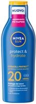 Pienelis įdegio priežiūrai kūnui Nivea Sun Protect & Hydrate SPF20, 200 ml