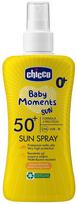 Purškiklis įdegio priežiūrai kūnui Chicco Baby Moments Sun SPF50+, 150 ml