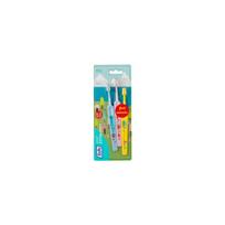 TePe Mini Toothbrush Extra Soft 0 - 3 years - specialiai kūdikiams ir mažiems vaikams nuo pirmojo dantuko iki 3 metų, 3 vnt.