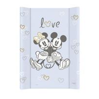 CEBA Kieta vystymo lenta, trumpas Comfort 50x70 Disney Minne & Mickey Blue NEMOKAMAS pervystymo stalo užvalkalas, sulankstomas vystymo kilimėlis 60x40 Rowanberry