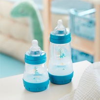 MAM Perfect Start Planet Love buteliukas nuo pilvo dieglių 160 ml berniukui