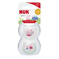 NUK Čiulptukas PEPPA silikonas 2 vnt