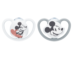 NUK Čiulptukas SPACE MICKEY MOUSE silikoninis 2 vnt