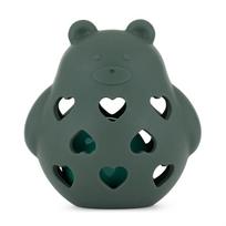PETITE&MARS Silikoninis barškutis žaislas Bear Basil Misty Green