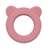 PETITE&MARS Silikoninis kramtukas su barškučiu Bear Dusty Rose 0+