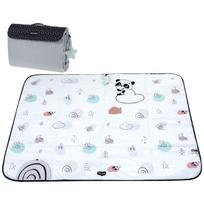 TINY LOVE Mokomasis/kelioninis kilimėlis XL DECOR juoda/balta