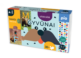 Lavinanti dėlionė ABĖCĖLĖ gyvūnai, 3+
