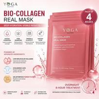 Yogasuper giliai drėkinanti bio-kolageno veido kaukė 4 vnt.