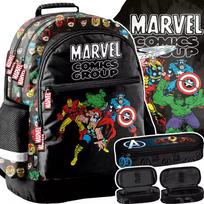 Mokyklinis rinkinys Marvel Comics 3el. Kuprinė + Penalai + Maišelis – Paso