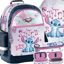 Mokyklinis rinkinys Stitch Serce 3el. (kuprinė + penalė + maišelis) – Paso