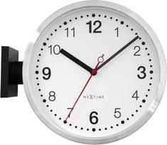 NeXtime Sieninis laikrodis Double Small dvipusis juodos ir baltos spalvos