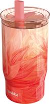 Quokka Terminis puodelis su šiaudeliu Quokka Mist Peach Petals, 720 ml
