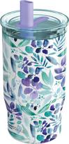 Quokka Terminis puodelis su šiaudeliu Quokka Mist Violet Blooms, 720 ml