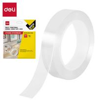 Lipni juosta DELI 24 mm x 5 m x 1 mm, dvipusė, skaidri