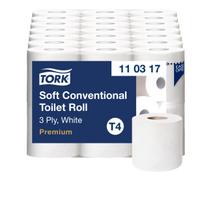 Tualetinis popierius Tork Premium Extra Soft T4 (110317), baltos spalvos, 3 sluoksniai, 35 m, 248 lapeliai, 6 rulonai