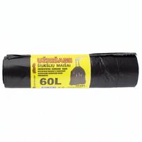 Šiukšlių maišai, 60l, užrišami, LDPE, 15vnt.