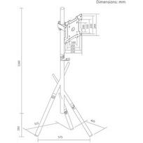 Maclean TV Floor Stand/Mount, 27–55", max. VESA 200x200, max. 60 kg, MC-181 W MC-181 W