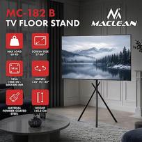 Maclean TV Floor Stand/Mount, 37–80", max. VESA 600x400, max. 60 kg, MC-182 B MC-182 B