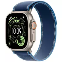 Apple Watch Ultra 3 GPS + Cellular 49mm natūralaus titano korpusas su mėlynu/šviesiai mėlynu Trail Loop dirželiu - S/M MEWR4 EU | 46305508 | 195950609332