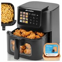 Becukrė gruzdintuvė MalTec AirFryer 8L 2000W su stebėjimo langeliu ir kepimo popieriumi