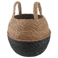 Vazonas su rankenomis Juoda Ø 22 x 20 cm 100% Jūros žolė