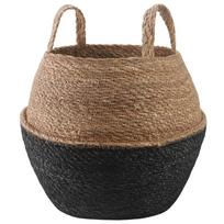 Vazonas su rankenomis Juoda Ø 32 x 32 cm 100% Jūros žolė